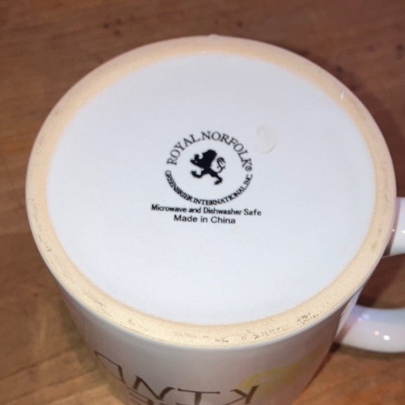 Royal Norfolk Bee Kind Mug with Yellow Accents - Picture 2 of 11